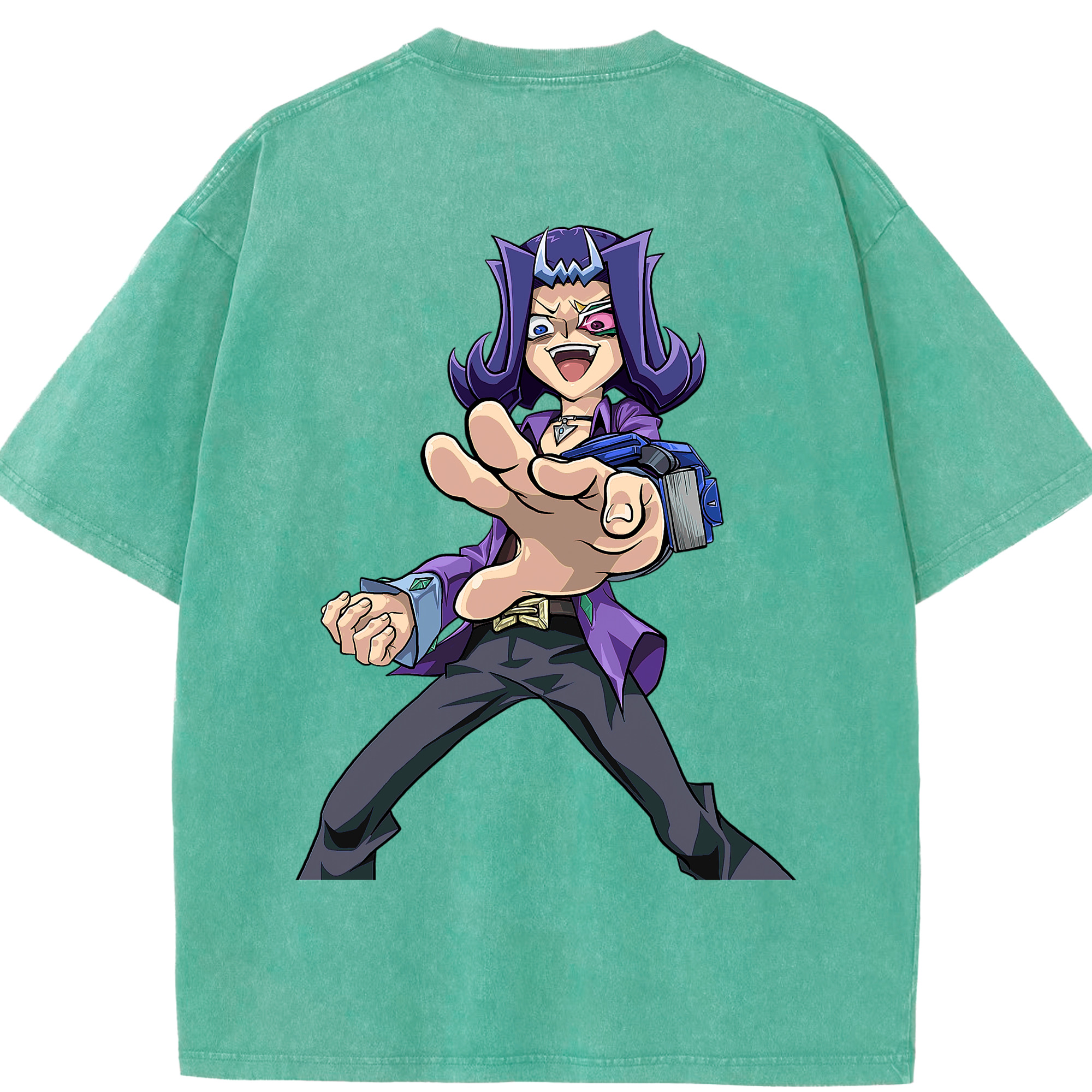 （画像用） 遊☆戯☆王 Yu-Gi-Oh! 綿100% ヴィンテージ風 半袖Tシャツ（背面プリント）